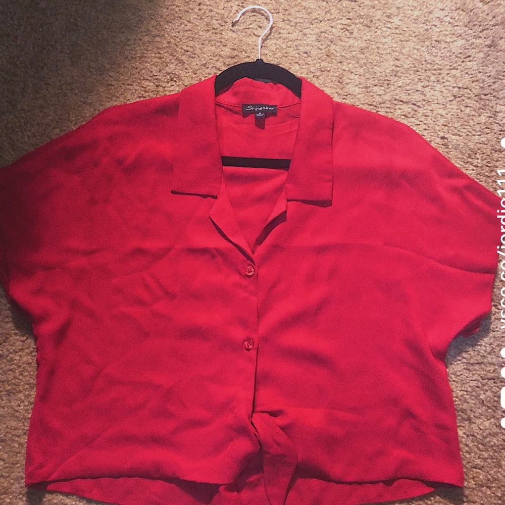 Red blouse